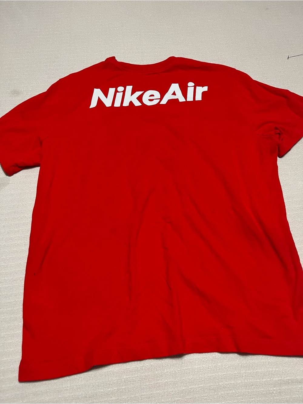 🔥Nike Red T‑Shirt with White NikeAir Logo